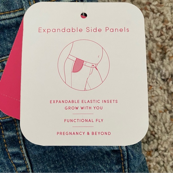 Isabel Maternity Midi Short by Ingrid & Isabel size 6/28 denim expandable sides - Picture 7 of 9